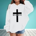 thumbnail image 2 of MUXiin Faith Over Fear Hoodie Boys Christian Hoodie Sweatshirt Cotton Blend Sweatshirt Casual Tops, 2 of 4