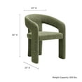 thumbnail image 3 of Side Dining Chair, Green, Fabric, Bar Pub Cafe Bistro Dining Kitchen Hospitality Restaurant, Modern Contemporary, HB37846, 3 of 10