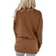 thumbnail image 4 of ICHUANYI Liquidación Camisetas De Gran Tamaño Camisas para Mujer Sudaderas De Entrenamiento Sólidas Camisa Básica Informal De Manga Larga Tops Clásicos con Cuello En V ICHUANYI WER2023082204453, 4 of 5