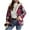 Pink, variant on Nokdvo Womens Winter Jacket Flannel Fleece Lined Plaid Shacket Casual Long Sleeve Full Zip Sherpa Hooded Jacket Winter Warm Cozy Coat with Pockets Hot Pink L
