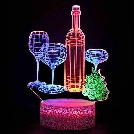 

Livesture 3 Acrylic Plates 3D Night Lights Touch Control Colorful LED Lamp 3D Peacock Animal Light Kids Gift Creative Bedroom Decor T Black background USB