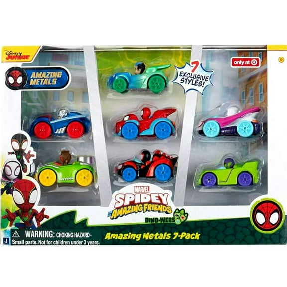 Disney Spidey & His Amazing Friends Metals Vehicles 7pk Toy New With Box