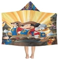 thumbnail image 1 of Mickeys, Donald, Goofy: The Three Musketeers beach Cape Towel.Children's version 30inx50in., 1 of 9