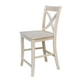 thumbnail image 6 of International Concepts Vinyard Unfinished Solid Wood 24 in. Counter Height Stool, 6 of 10