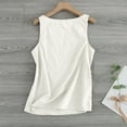 thumbnail image 5 of Tittly Womens Tank Tops Vest for Women Womens Workout O Neck Sleeveless Breathable Tank Casual Tops Shirt Sleeveless Tops for Women Summer Tops White M, 5 of 5