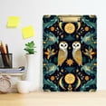 thumbnail image 2 of FORMRS Acrylic Clipboard with Low Profile Clip Standard A4 Letter Size, 12.5" x 9", Brown Mystical Owls, 2 of 8