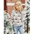 thumbnail image 2 of HSHDLDF Chandail de Noël Laid pour Femmes Père Noël Flocon de Neige Tricoté Chandail à Manches Longues Col Rond, 2 of 4