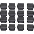 thumbnail image 1 of Promoción, tapón de plástico de 40 x 40 mm, tapa de extremo de tubo cuadrado negro, tapones de plástico, tapones ciegos para pies de muebles de trampolín, 16 piezas,--, 1 of 5