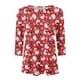 thumbnail image 4 of Ichuanyi liquidación de la moda femenina de la moda holgada 3/4 mangas blusa redonda de cuello redondo ICHUANYI WER202308212181, 4 of 4