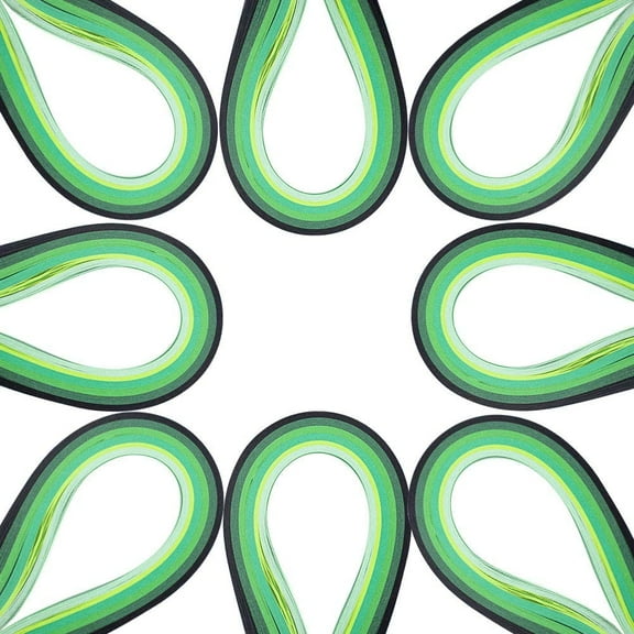 1200 Strips Paper Quilling Strips Set 3mm Quilling Art Strips 6 Colors Paper Craft Supplies for Paper Art DIY Craft Projects-Green Gradient Green