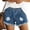 #7Blue, variant on MYAOYI Short for Women Distressed Ripped Denim Shorts, Mid Rise Frayed Hem with Pockets