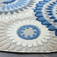 thumbnail image 5 of SAFAVIEH Cabana Brynn Floral Indoor/Outdoor Area Rug, Grey/Blue, 5'3" x 5'3" Round, 5 of 13