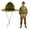 Olive Green, variant on Adult Sergeant Campaign Park Ranger Hat Mountie Trooper Patrol Costume Accessory (Tan)