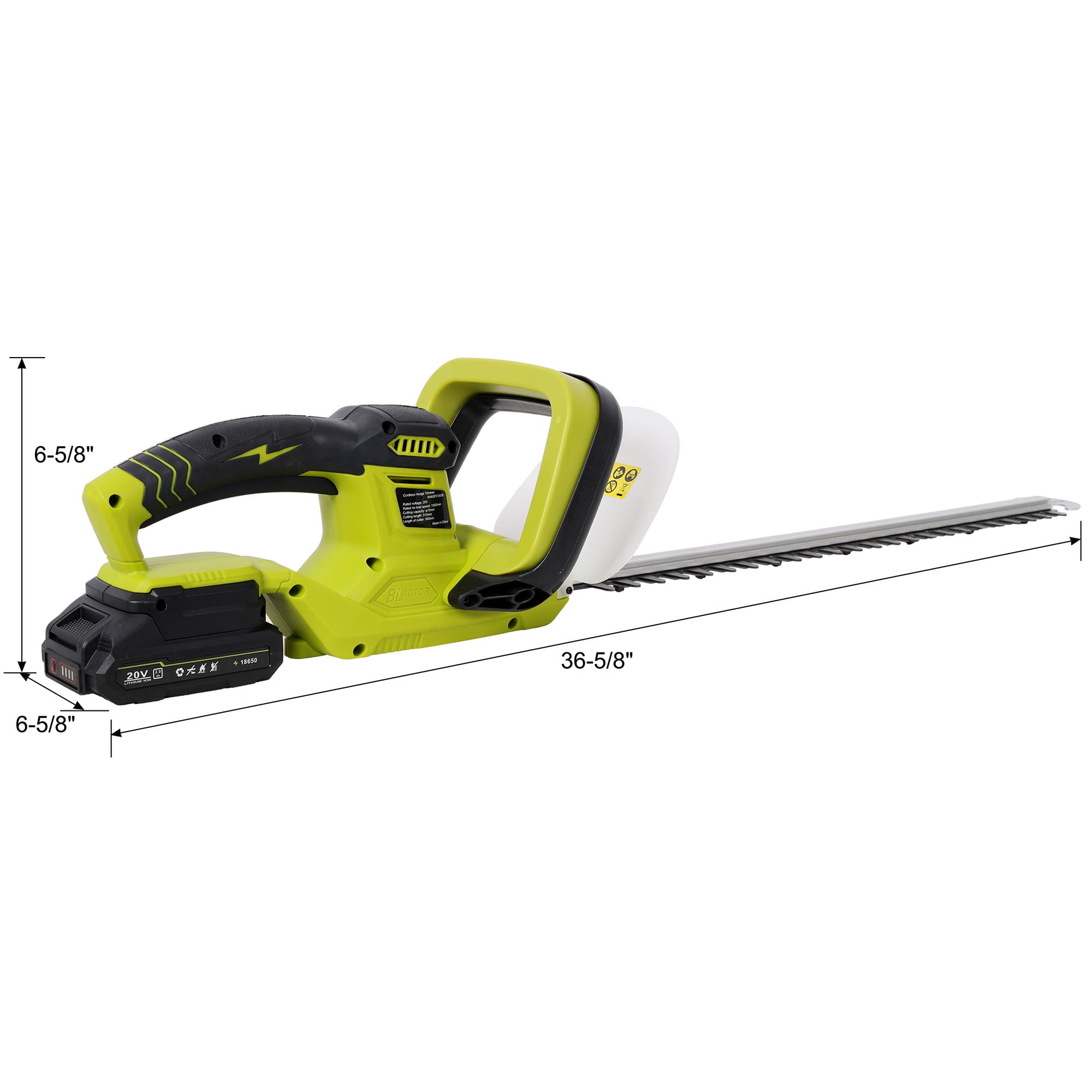 21V Cordless Hedge Trimmer with Battery and Charger, 21-Inch Steel Blade for Lawn and Garden Trimming