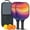 Black, variant on Pickleball Paddles Set Of 2, Fiberglass Surface, Fluid Smoke Aurora Art Style, 4 Balls & Bag