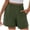 Army Green, variant on Staron Summer Pants for Women Linen Casual Wide Leg Shorts Elastic Waist Loose Comfy Solid Color Straight Leg Pants, Navy M