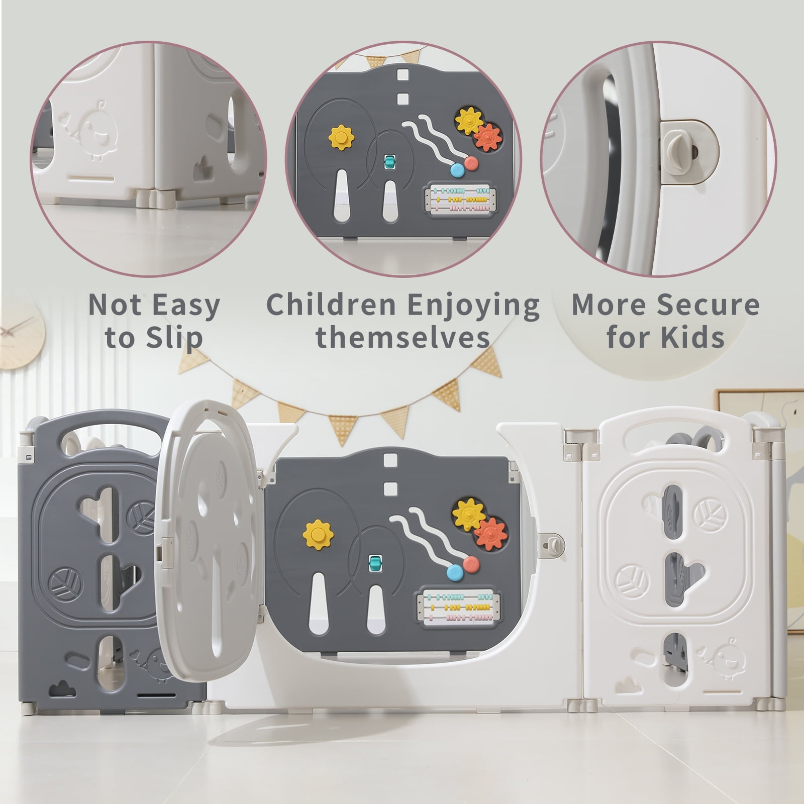 Kids and Toddlers' Playpen,Kids Activity Center Safety Play Yard for Indoor&Outdoor,Plastic,Portable,59"x59"