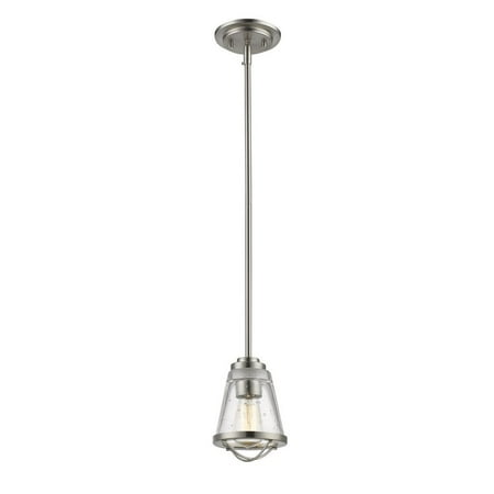 

1 Light Mini Pendant in Transitional Style 5.5 inches Wide By 8 inches High-Brushed Nickel Finish Bailey Street Home 372-Bel-2334132