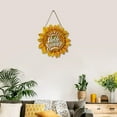 thumbnail image 2 of Sunflower Hello Summer Wood Door Hanger 12 Inch Large Wooden Flower Sign Inspirational Wall Porch Art Summer Fall Front Door Wreath Hanging for Bedroom Living Room Indoor Outdoor Kitchen Home Decor, 2 of 5