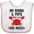 thumbnail image 3 of Inktastic Nonna and Pops Love Me Grandchild Boys or Girls Baby Bib, 3 of 4