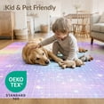 thumbnail image 4 of ODIKA 4'x6' Washable Area Rug Checkered Purple Unicorn Sparkle Gaze Motif Playroom Fuzzy for Dorm Room, Small Living Stain Resistant Low Profile, Easy Care, 4 of 7