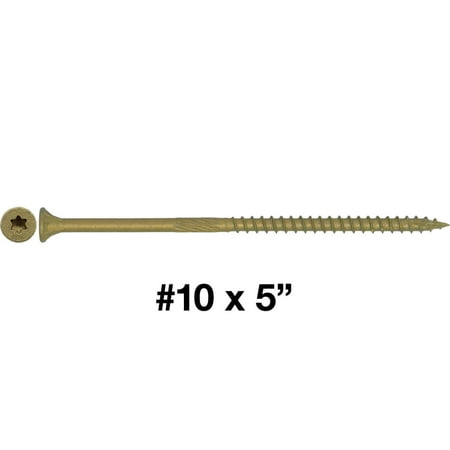 

Jake Sales Brand #10x5” Torx/Star Wood Screw ~185 Screws - ACQ Bronze Exterior Coated - 5 Pounds