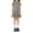 Q1 Grey, variant on Angala College Style Dress For Girls Short Sleeve Notch Neck Solid Color Girls Back To School Dresses