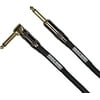 Mogami Platinum GUITAR-12R Instrument Cable, 1/4" TS Male Plugs, Gold Contacts, Right Angle and Straight Connectors, 12 Foot