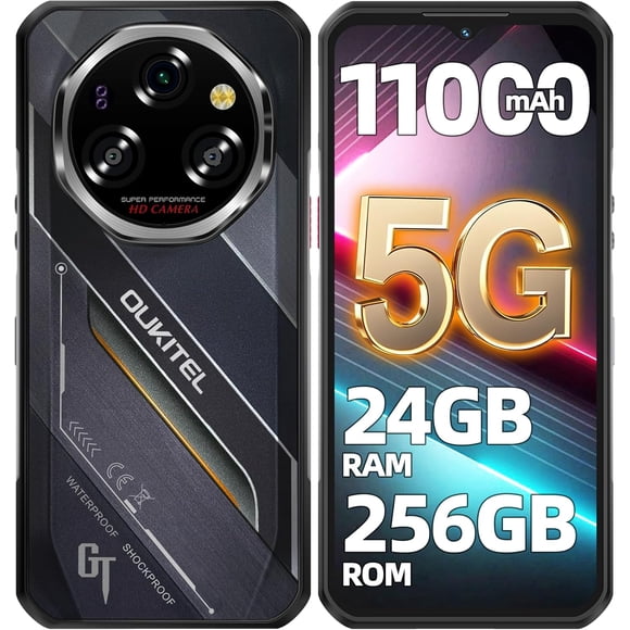 Smartphone OUKITEL WP62 5G 24 GB+256 GB, 11000 mAh, 108 MP, Android 15