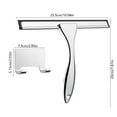 thumbnail image 3 of Raspador y limpiacristales de acero inoxidable | Limpiador de vidrios para ventanas y duchas de 25 x 20 cm con cuchilla de silicona suave para baño y cocina | Paquete de 1, 3 of 6