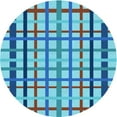 thumbnail image 1 of Ahgly Company Machine Washable Indoor Round Transitional Windows Blue Area Rugs, 7' Round, 1 of 7