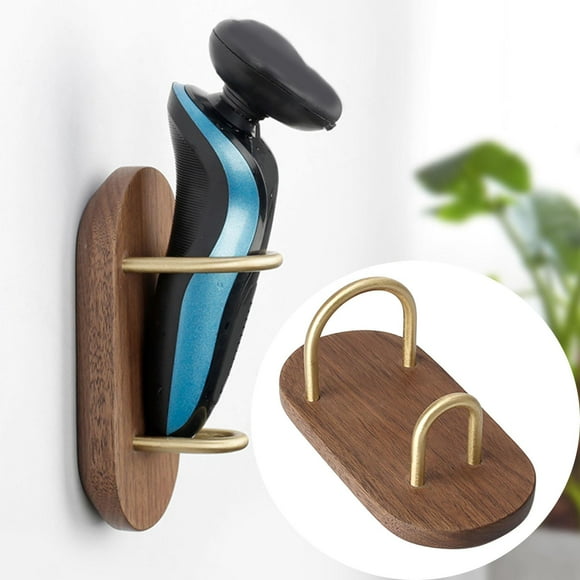 Soporte de maquinilla de afeitar Colcomx Soporte para maquinilla de afeitar montado en la pared de madera