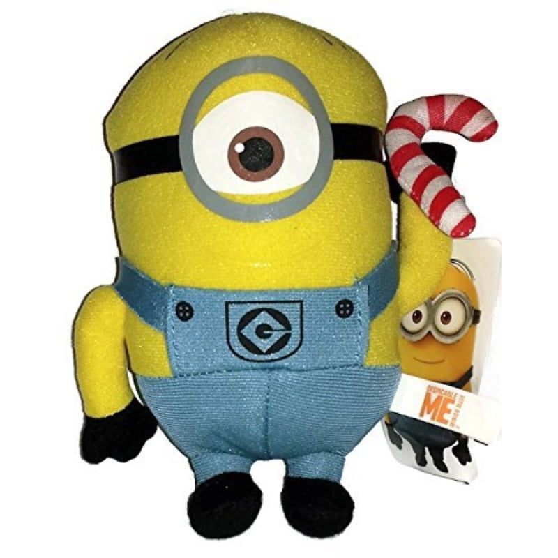 Christmas Minion Stewart 7 Inch (Small) Stuffed Plush Doll Despicable Me Candy Cane - Walmart