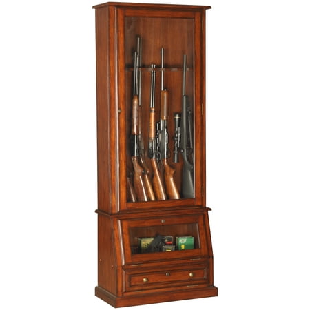 american furniture classics 898 wood 12-gun cabinet with slanted