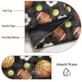 thumbnail image 6 of Brown Basketball Football Area Rugs 6'x9', Washable Small Throw Rugs for Kitchen Dining room, Checkered Ball Watercolor Indoor Outdoor Rug Non-Slip Low Pile Carpet Runner Reversible Floor Mats, 6 of 8
