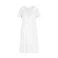 thumbnail image 2 of Women's Summer Dresses Solid-Color Short-Sleeve V-Neck Lace-Panel Dress Soft Skin-Friendly Outdoor Holiday, 2 of 7