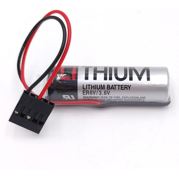 New ER6VC3N ER6V/3.6V 2Ah JAE5PIN Lithium Replacement Battery PLC Battery with JAE5PIN Plug