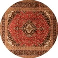 thumbnail image 1 of Ahgly Company Indoor Round Medallion Orange Traditional Area Rugs, 3' Round, 1 of 1