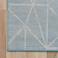 thumbnail image 5 of Unique Loom Matrix Trellis Collection Area Rug - Geometric (5' 3" Square Blue/Light Blue), 5 of 10