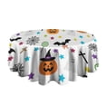 thumbnail image 5 of Happy Halloween Table Cloth Waterproof Spillproof Tablecolths Pumpkin Skull Bat Spider Table Cover for Halloween Background Indoor and Outdoor Birthday (70x70 inches), 5 of 6