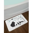 thumbnail image 2 of Animal Print Bath Mat, Design Forest Fauna Bear Crow Fox Wolf Rabbit, Plush Bathroom Decor Mat with Non Slip Backing, 29.5" X 17.5", Charcoal Grey Slate Blue, by Ambesonne, 2 of 2