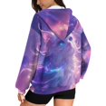 thumbnail image 2 of Garronmavis Galaxy Cat Women Hoodies Oversized Sweatshirts Breathable Warm Women's Hoodies Long Sleeve Sweatshirts Comfortable Cozy Fall Fashion Outfits Casual Sweaters, 2 of 7