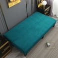 thumbnail image 3 of Dowbom Super Stretch Futon Cover Full size,Jacquard Armless Sofa Bed Slipcover with Elastic Bottom Furniture Protector Anti-Slip Washable Futon Slipcover for Foldable Couch bed-L(61"-72")-dark green, 3 of 7