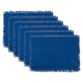 thumbnail image 1 of DII Solid Navy Heavyweight Fringed Placemat (Set of 6), 1 of 11
