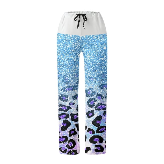 Vedolay Women For Trousers Women's Casual Sweatpants High Waiste Casual Loose Wide Leg Pants with Pockets,Blue M