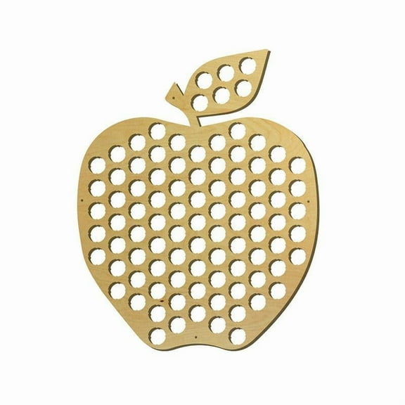 Torched Apple Beer Cap Holder Wall Mount Display Decor Brown Count 1