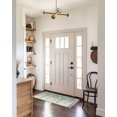 thumbnail image 4 of Green Eucalyptus Leaves Entryway Runner Rug 2x4ft,Summer Botanical Watercolor Washable Woven Living Room Hallway Bedroom Kitchen Carpet with Tassels,Indoor Outdoor Throw Door Mat for Entryway, 4 of 5