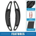 thumbnail image 4 of Unique Bargains Steering Wheel Shift Paddle Cover Shifter Extension for Porsche Cayenne 2010-2021 Aluminum Alloy (Set of 2) Black, 4 of 7