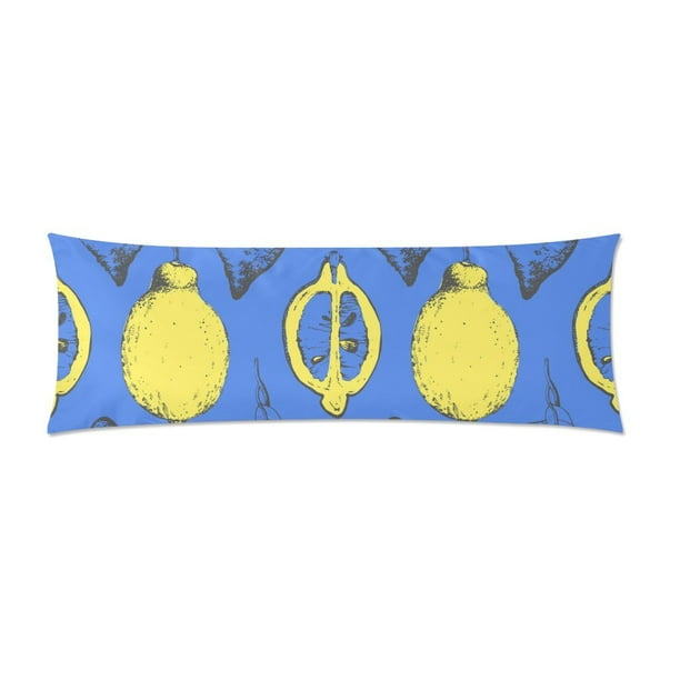 Bright yellow body pillow cover top