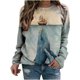 thumbnail image 1 of Camisas informales de manga larga para mujer, sudadera de cuello redondo con estampado de criatura marina, jersey de cuello redondo, túnica holgada con estampado de puesta de sol Pompotops gfhjh19913, 1 of 5